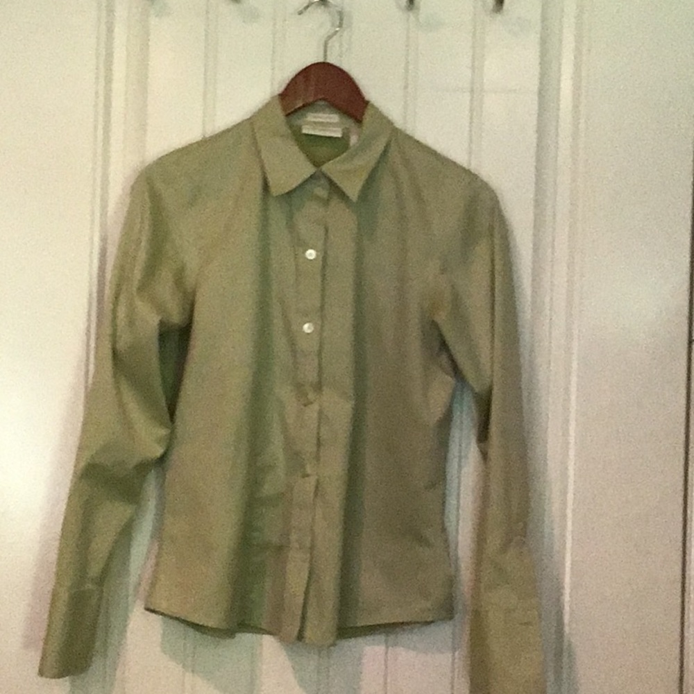 Liz Claiborne Fitted Button Shirt Cilantro